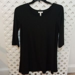 Leith 3/4 Sleeves Black Dress Size L